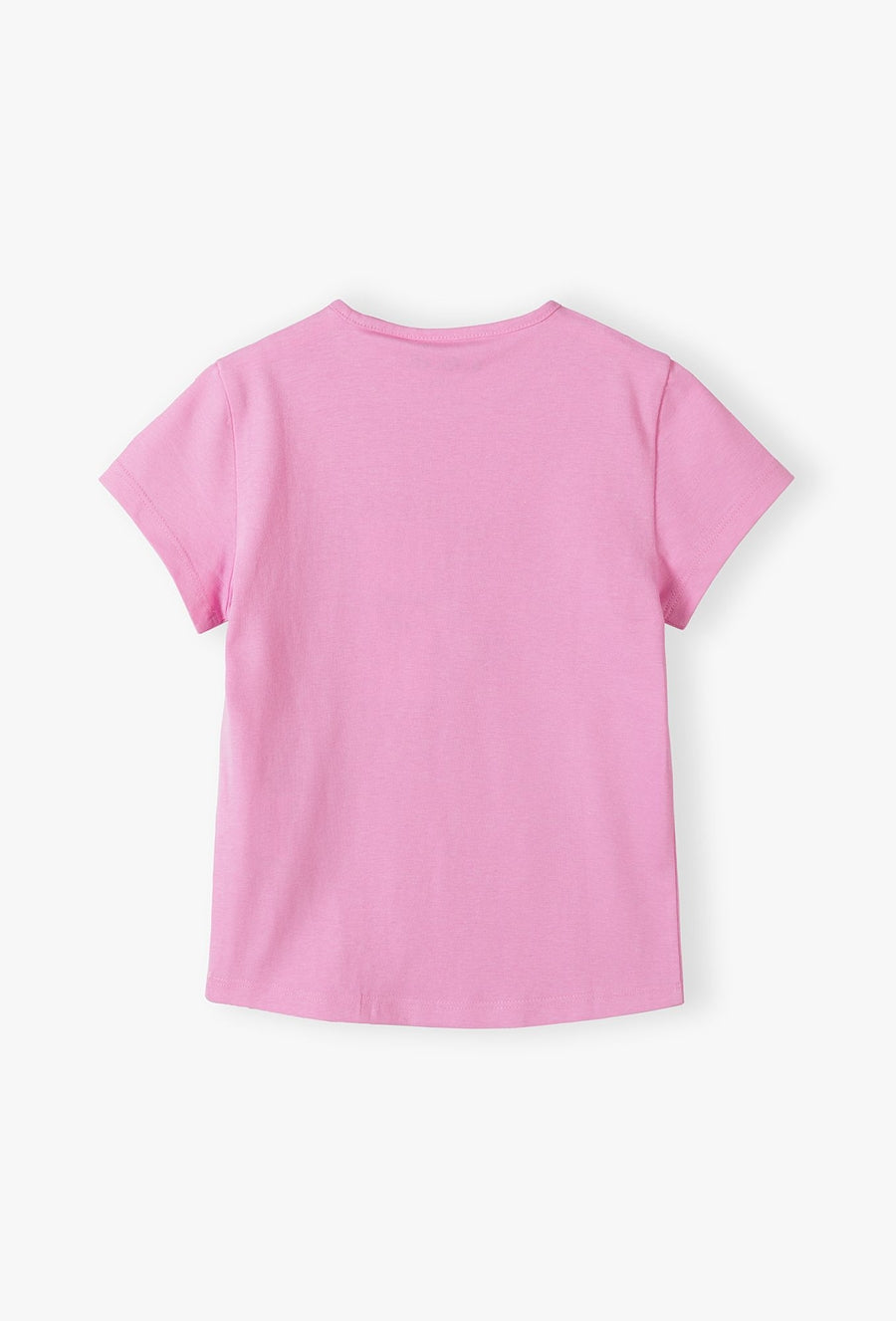 Różowy t-shirt dziewczęcy z kotkiem - 5.10.15.