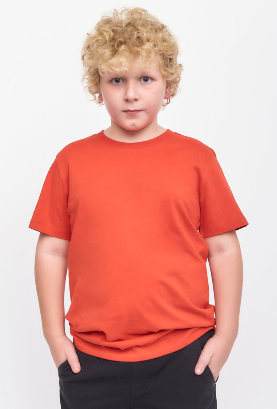 Czerwony t-shirt dla chłopca - Basic - Lincoln&Sharks