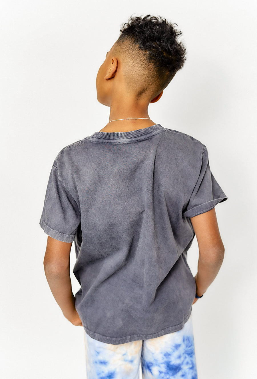 Bawełniany t-shirt chłopięcy szary