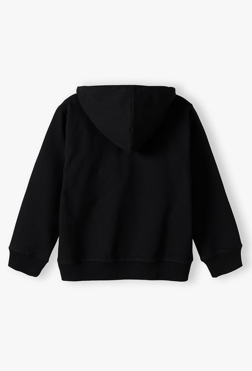 Bluza dresowa - czarna z kapturem - basic - Lincoln&Sharks